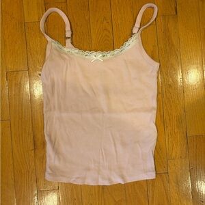 Hollister Light Pink Camisole with Lace Trim NWOT